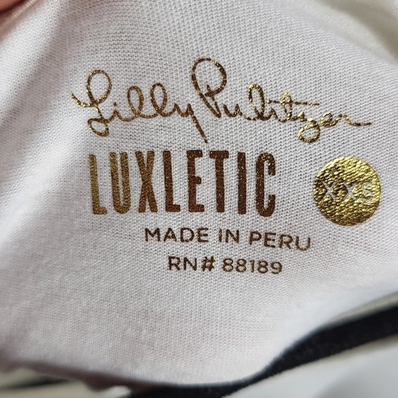 Lilly Pulitzer Preppy Sporty Luxletic Greer Crop Twist Long Sleeve Top White XXS - Picture 8 of 10